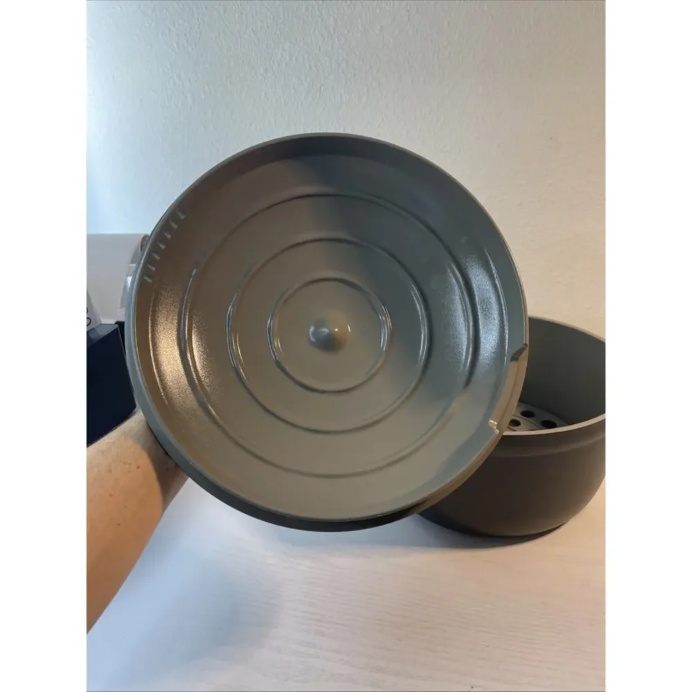 Our Place Perfect Pot 5.5 Qt Ceramic Nonstick Cookware Charcoal w/ Lid